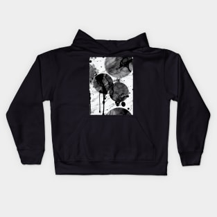 Splatter Paint Texture . Distress rough background. Black Spray Blot of Ink. Kids Hoodie